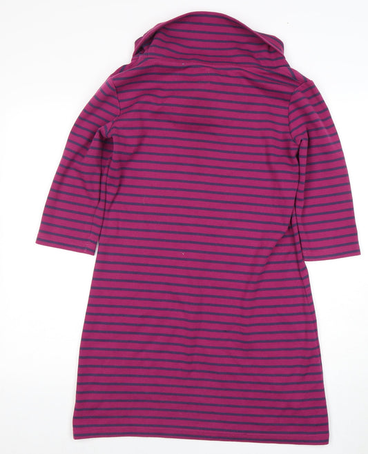 Joules Women’s Purple Striped Cowl Neck Dress