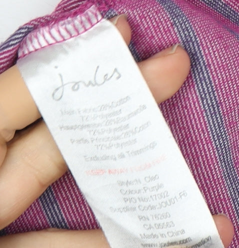 Joules Women’s Purple Striped Cowl Neck Dress