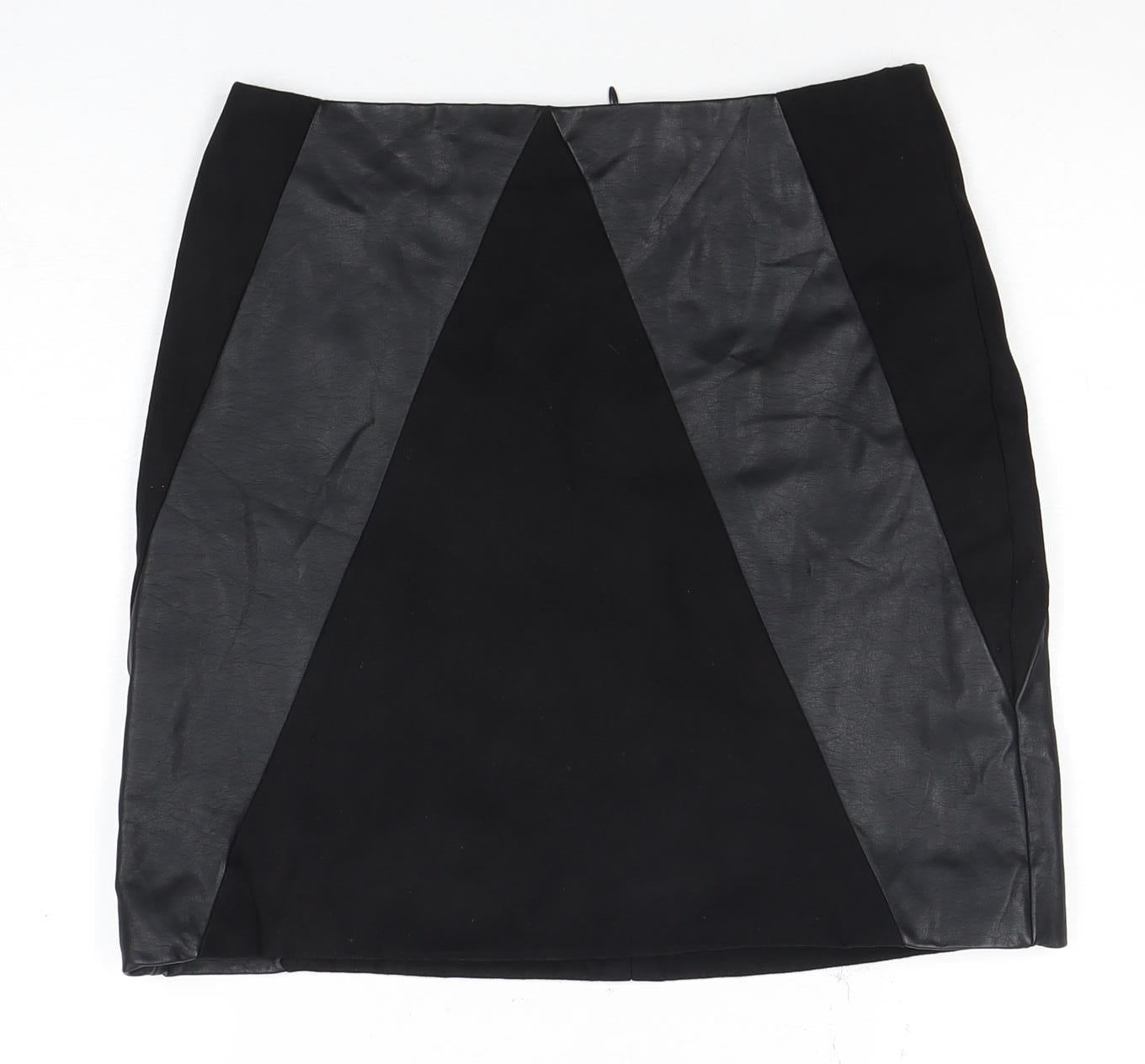 Oasis Women's Black Knee Length Pencil Skirt - Size 14