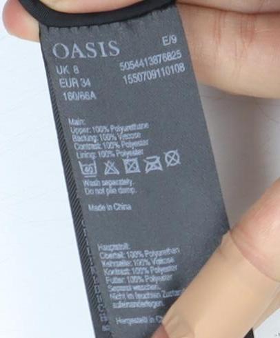 Oasis Women's Black Knee Length Pencil Skirt - Size 14