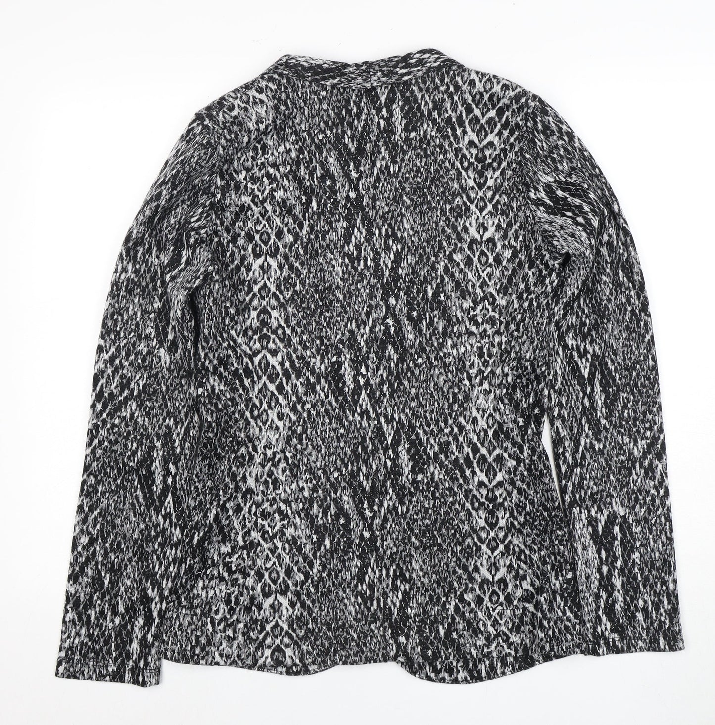 Next Women's Black Animal Print Suit Jacket Size 14