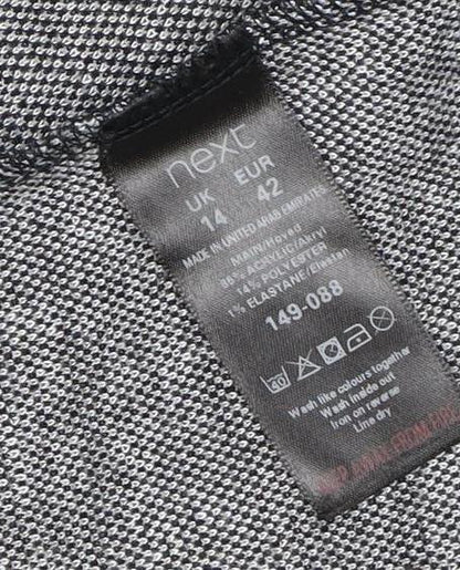 Next Women's Black Animal Print Suit Jacket Size 14