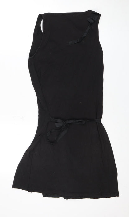 Hoss Intropia Women's Black S Sleeveless V-Neck Dress