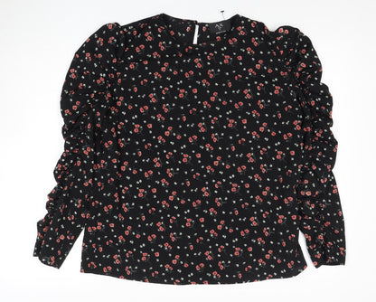 AX Paris Women's Floral Black Top Size 12