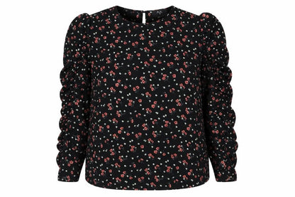 Womens UK Size 12 AX Paris Black Basic Blouse