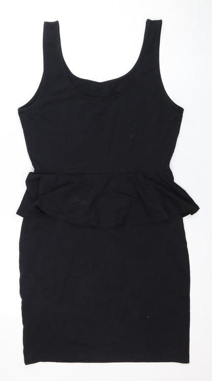 New Look Women's Black Dress, Size 14, Knee Length, Jersey