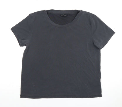 Womens UK Size S Monki Black Basic T-Shirt