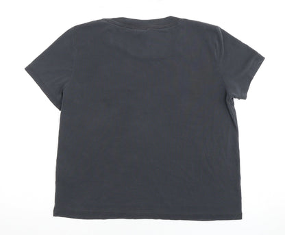 Womens UK Size S Monki Black Basic T-Shirt