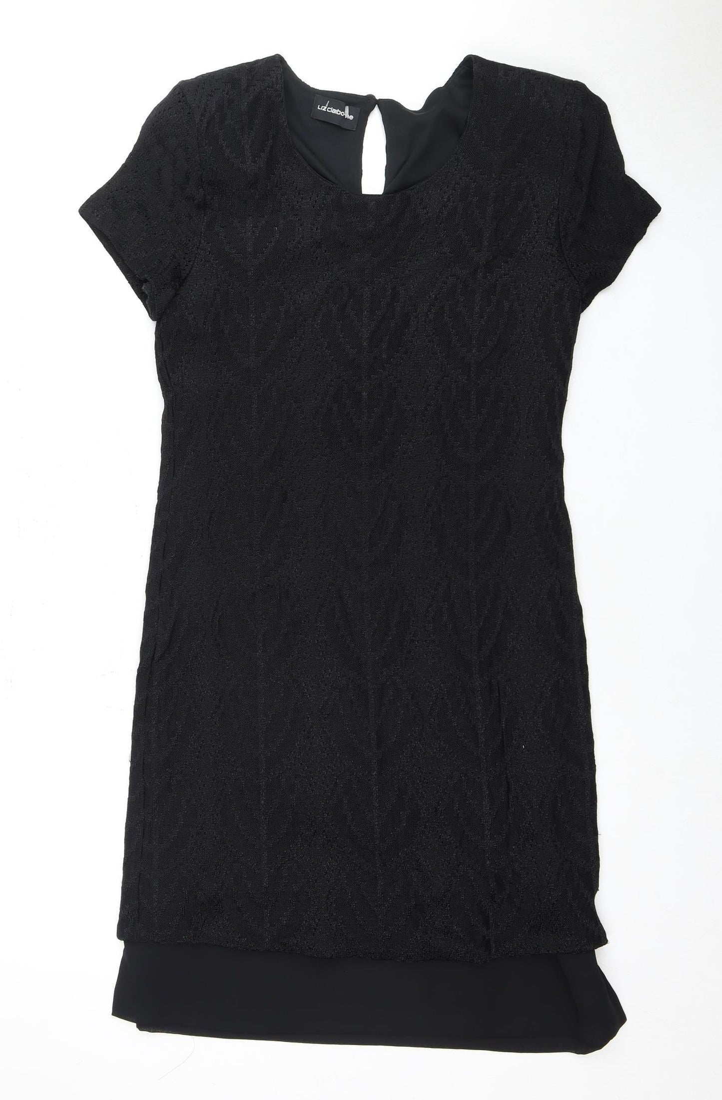 Liz Claiborne Women's Black Jacquard Dress M