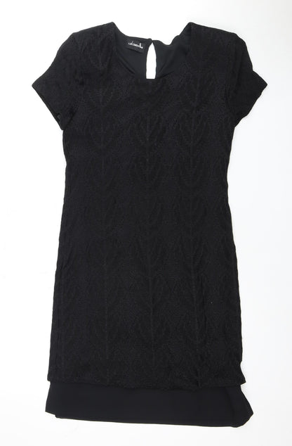 Liz Claiborne Women's Black Jacquard Dress M