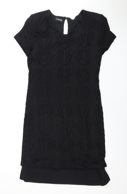 Liz Claiborne Women's Black Jacquard Dress M
