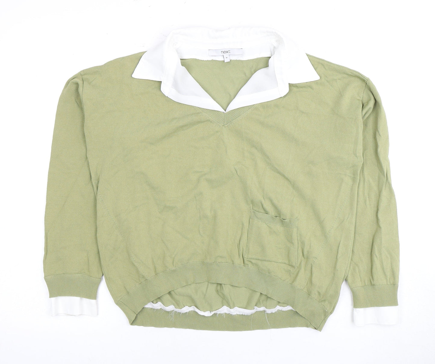 Womens UK Size 12 NEXT Green  Button-Up