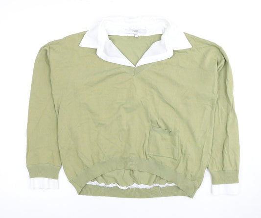 Womens UK Size 12 NEXT Green  Button-Up