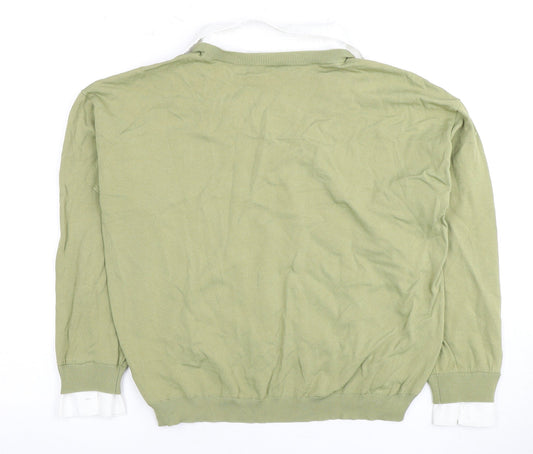 Womens UK Size 12 NEXT Green  Button-Up