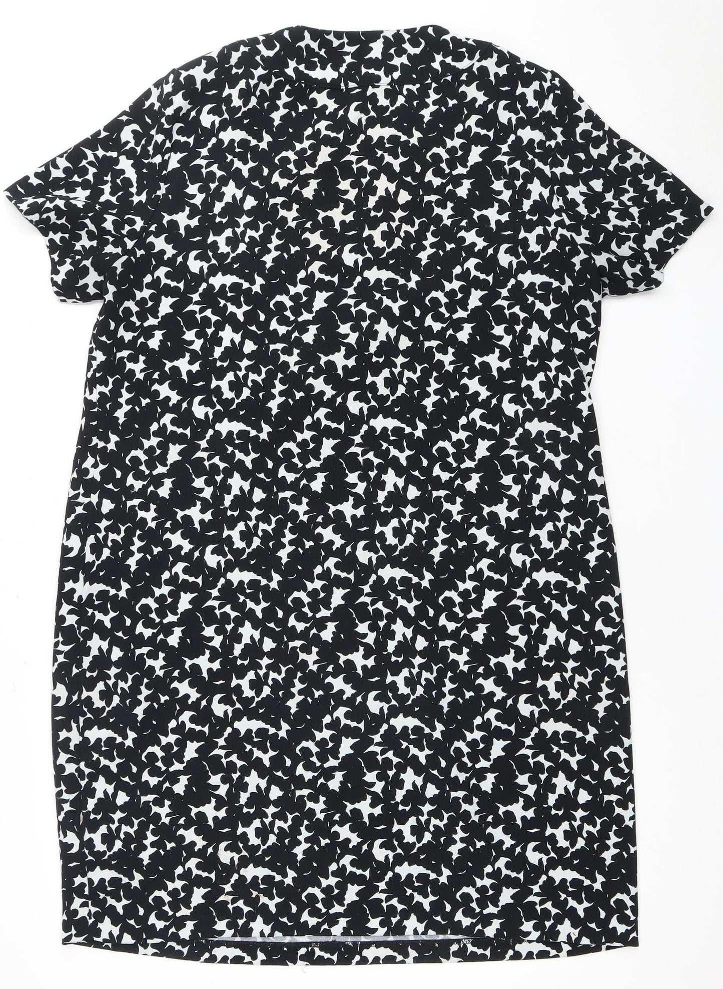 M&S Women's Black & White Animal Print Sheath Dress