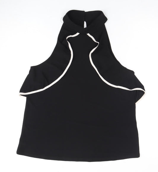 New Look Women's Black Halter Top Size 12