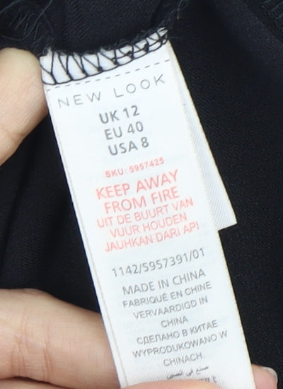 New Look Women's Black Halter Top Size 12