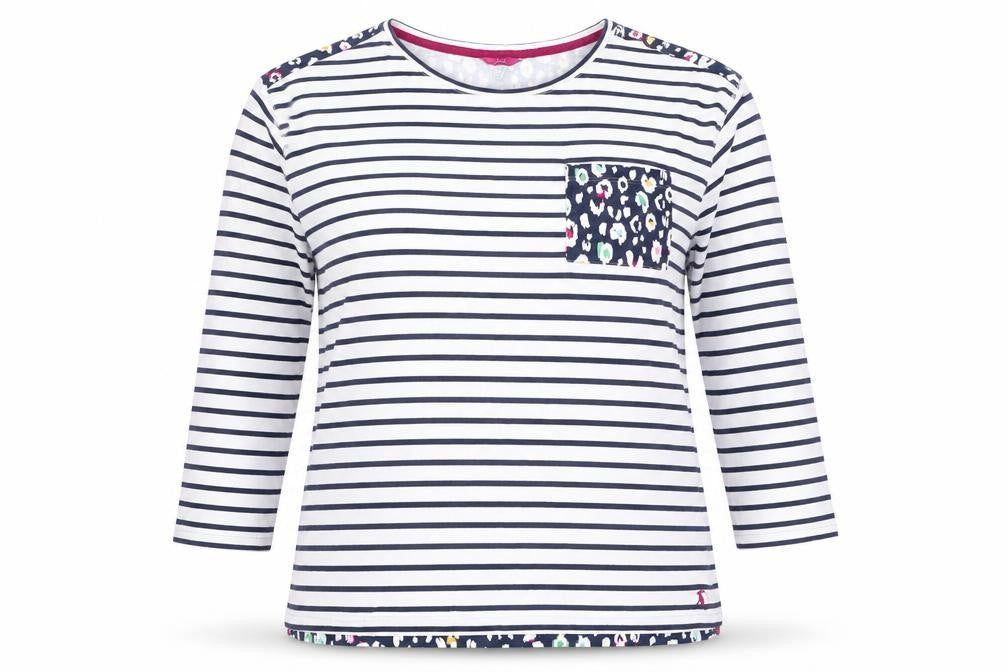 Womens UK Size 12 Joules Multicoloured Basic T-Shirt