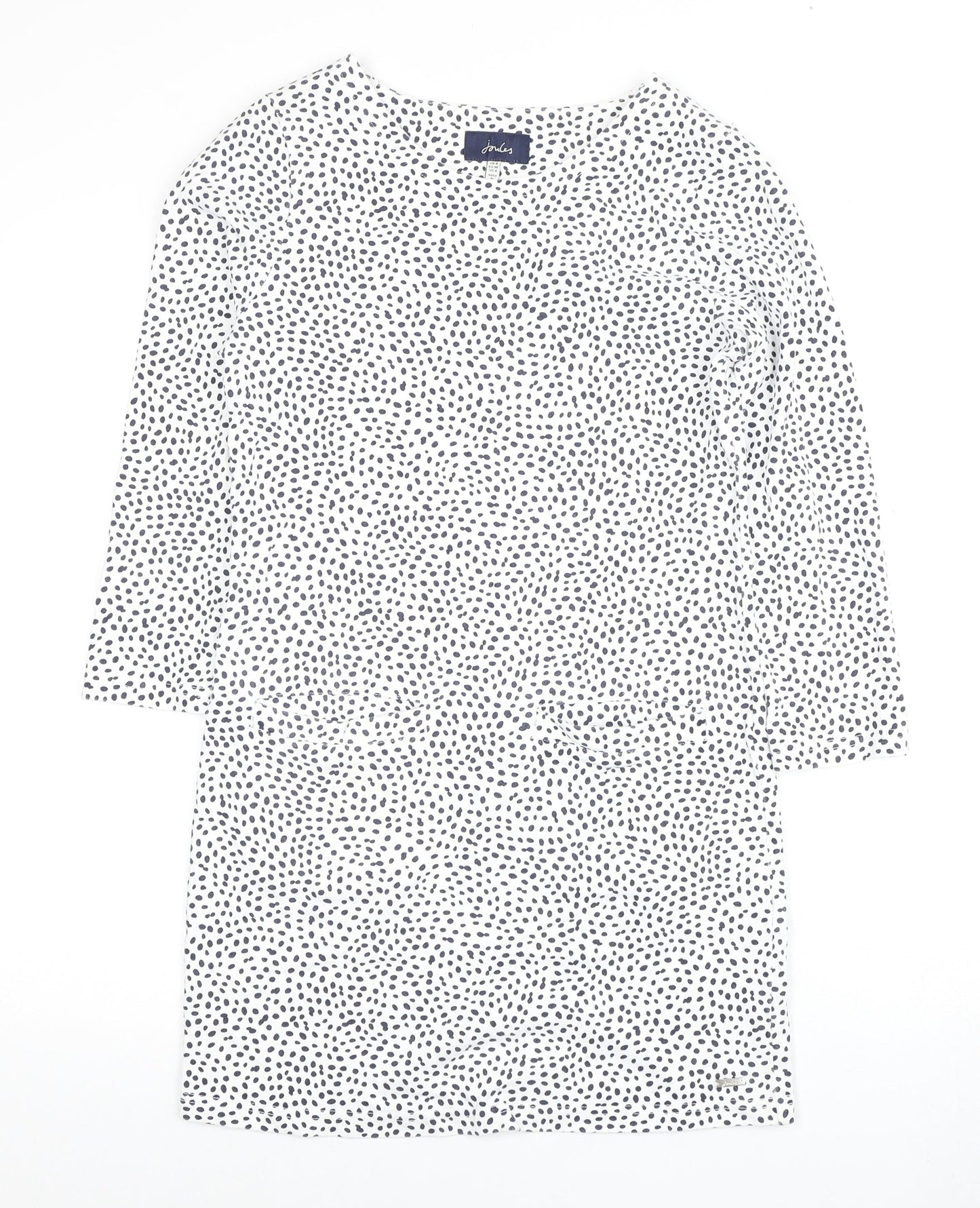 Joules Women's White Animal Print Cotton Dress Size 8