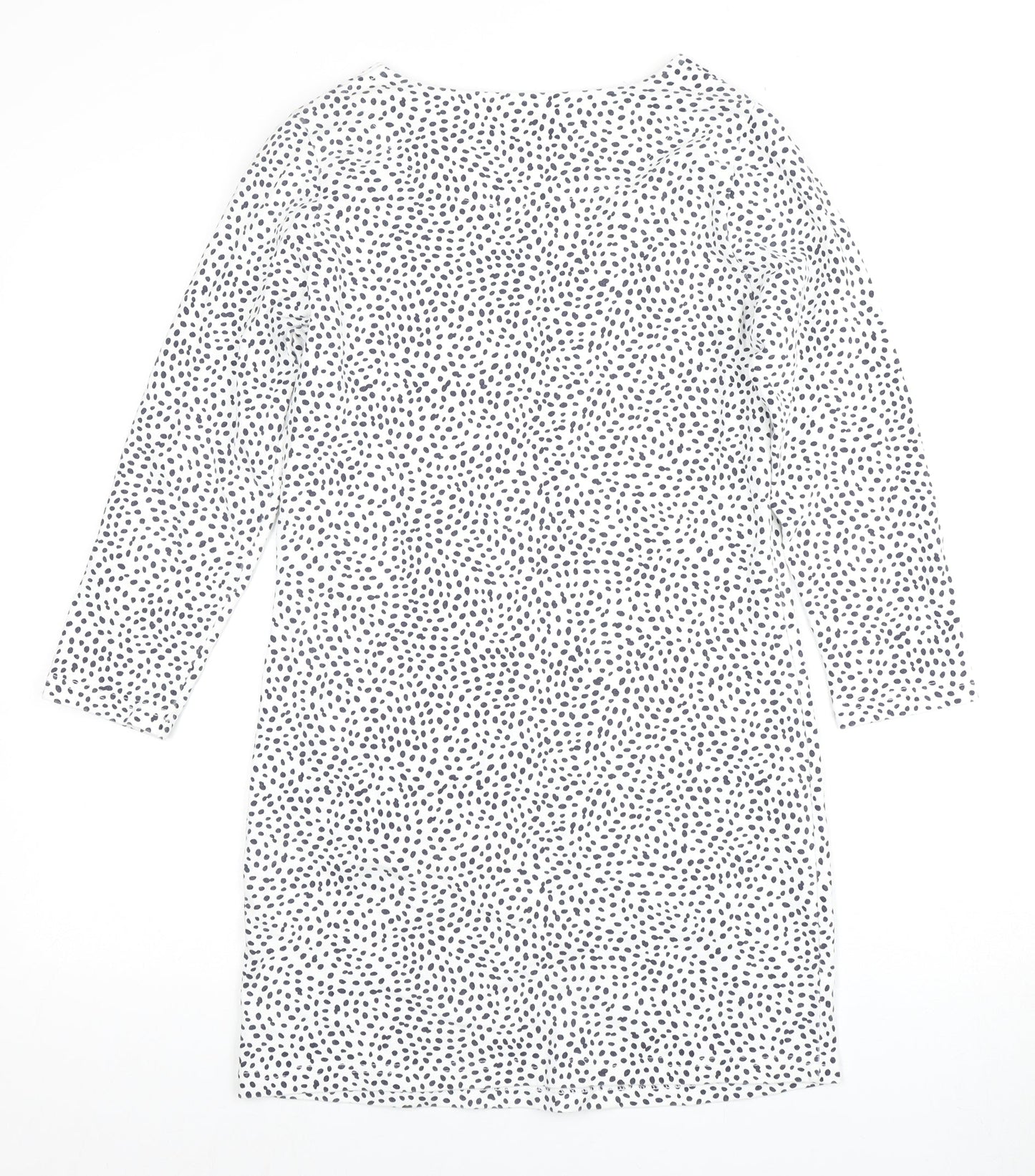 Joules Women's White Animal Print Cotton Dress Size 8