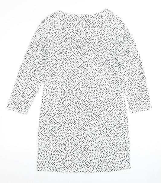 Joules Women's White Animal Print Cotton Dress Size 8
