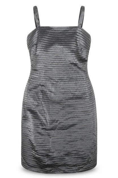 R&M Richards Women’s Grey Sheath Dress, Size 8, Formal