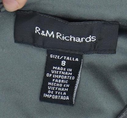 R&M Richards Women’s Grey Sheath Dress, Size 8, Formal