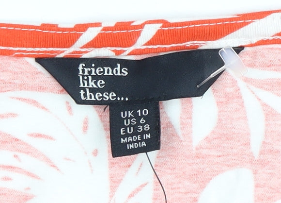 Friends Like These Women's Red A-Line Floral Dress, Size 10