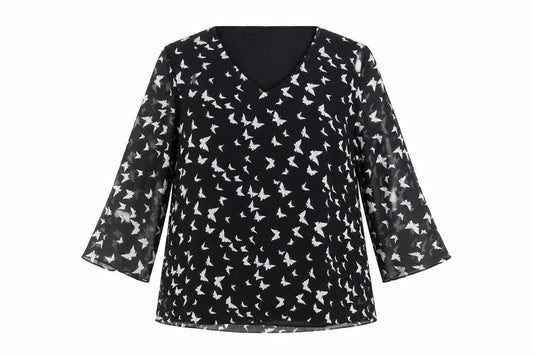 Womens UK Size 18 Annabelle Black  Blouse