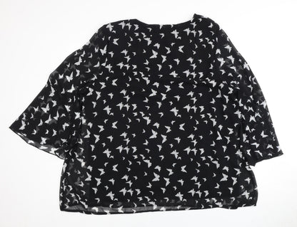 Womens UK Size 18 Annabelle Black  Blouse