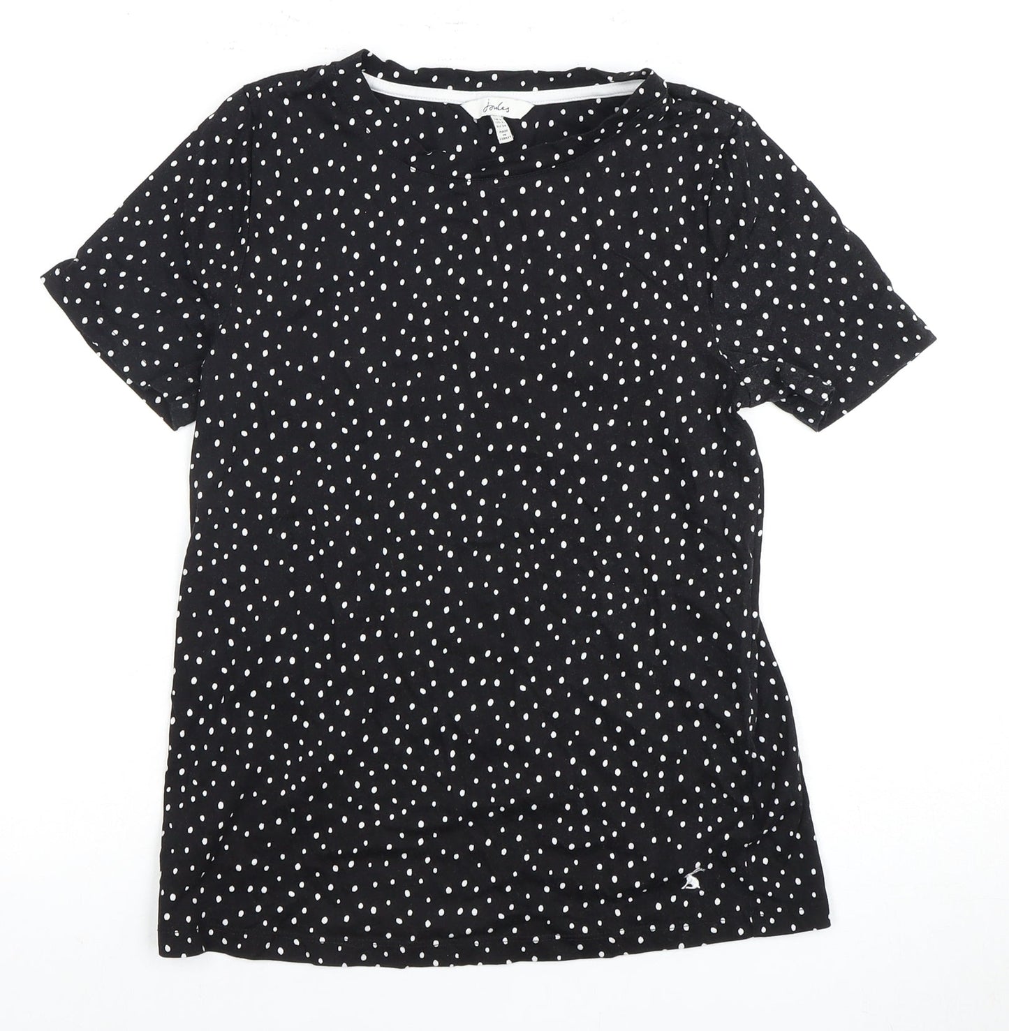 Womens UK Size 2 Joules Black  T-Shirt