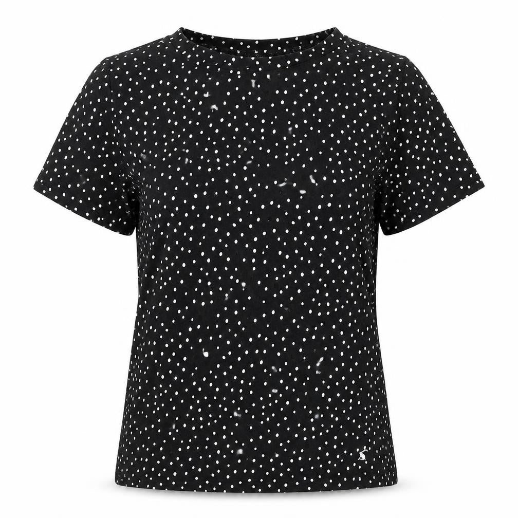 Womens UK Size 2 Joules Black  T-Shirt