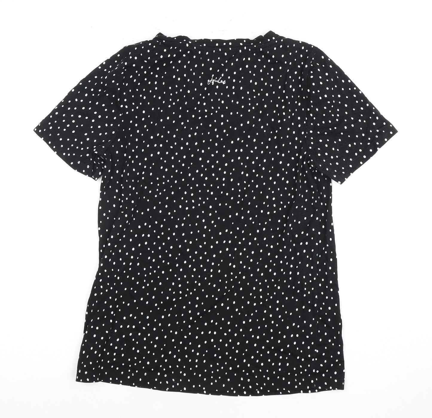 Womens UK Size 2 Joules Black  T-Shirt
