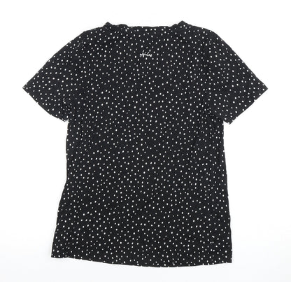 Womens UK Size 2 Joules Black  T-Shirt
