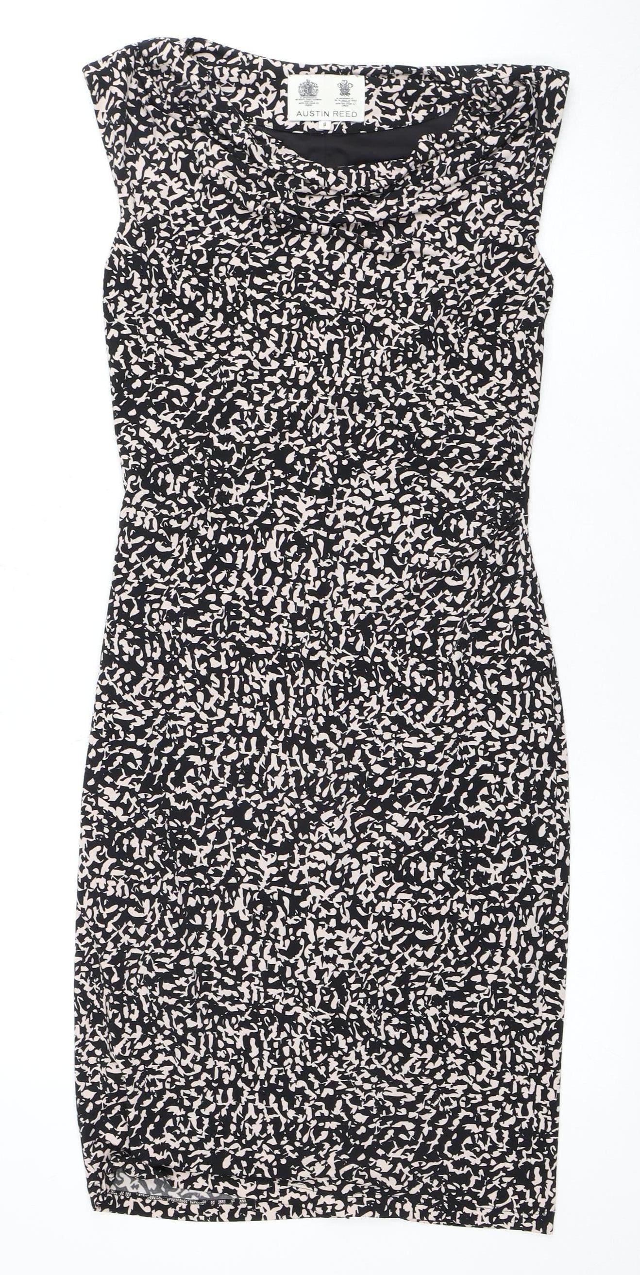 Austin Reed Women’s Black Strapless Animal Print Dress