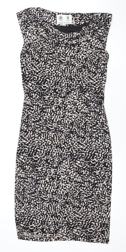 Austin Reed Women’s Black Strapless Animal Print Dress