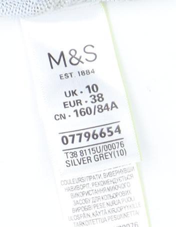 Womens UK Size 10 Marks and Spencer Grey Cardigan Jumper