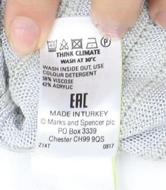 Womens UK Size 10 Marks and Spencer Grey Cardigan Jumper
