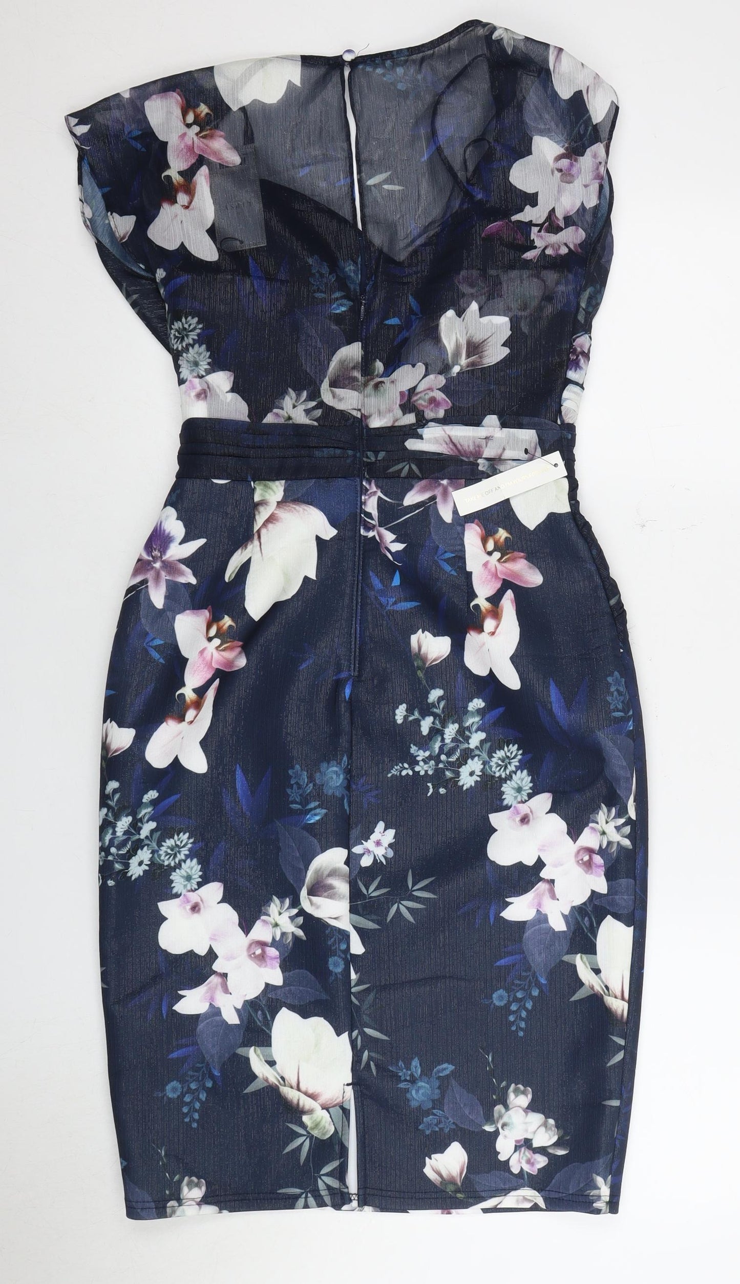 Lipsy Women's Floral Strapless Bodycon Dress, Size 8