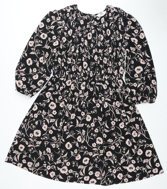 Dorothy Perkins Women's Black Floral Dress Size 12