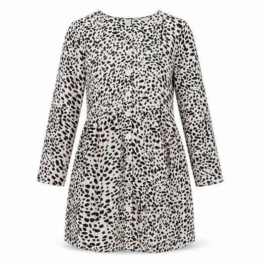Girl In Mind Women's Black Animal Print A-Line Dress Size 10