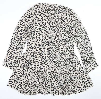 Girl In Mind Women's Black Animal Print A-Line Dress Size 10