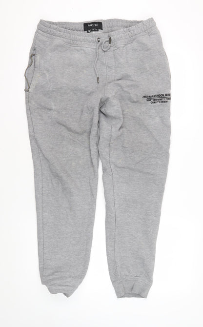 Firetrap Men's Grey Joggers M Size with Pockets