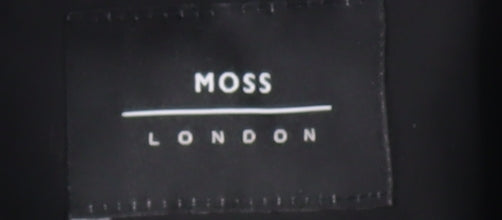 Moss London Men's Black Regular Fit Trousers