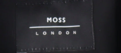 Moss London Men's Black Regular Fit Trousers