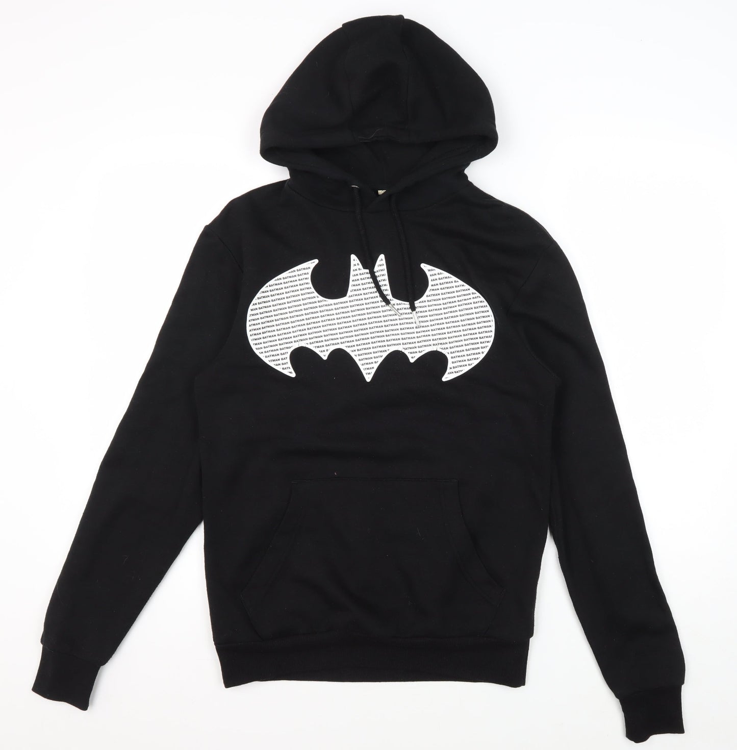 Unisex Adults UK Size XS Batman Black Pullover Hoodie