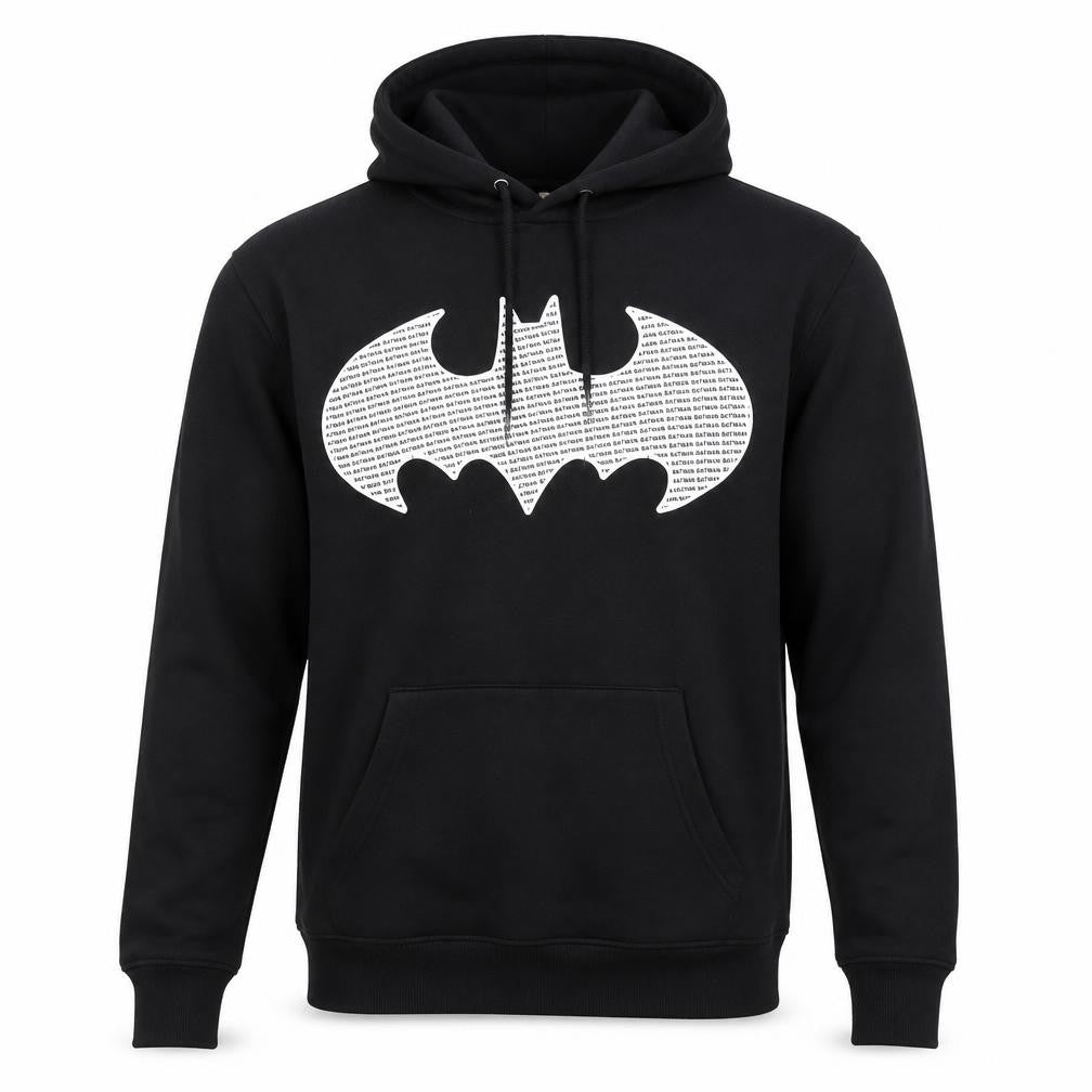 Unisex Adults UK Size XS Batman Black Pullover Hoodie