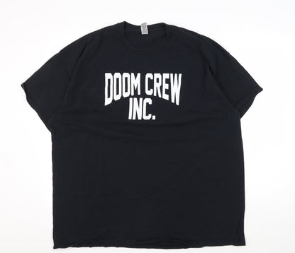Mens UK Size 2XL Gildan Black  T-Shirt