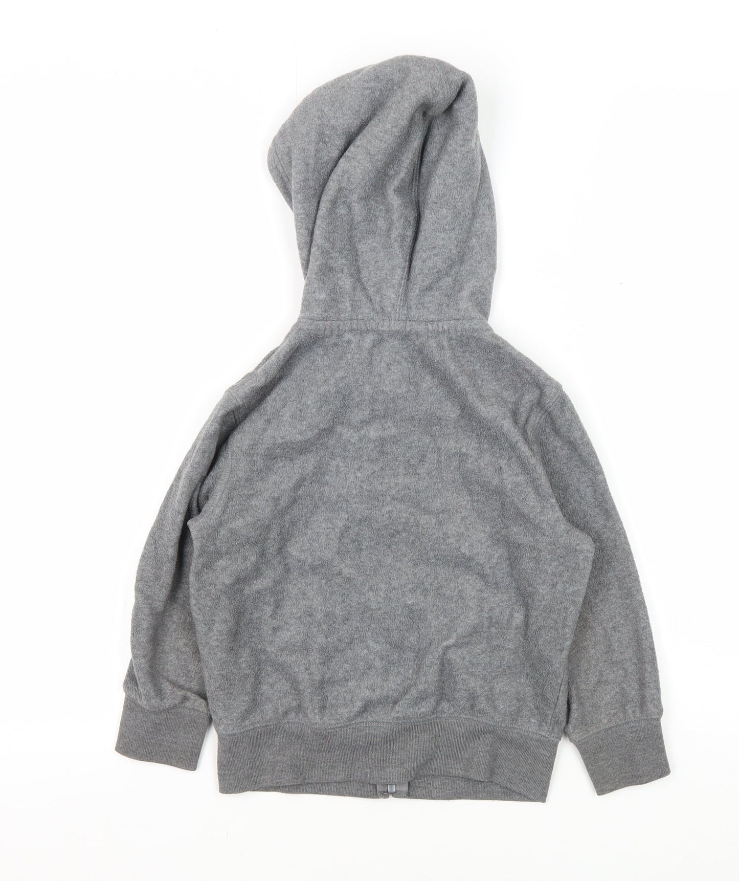 GAP Kids Boys Grey Full Zip Hoodie XS with Logo Accents