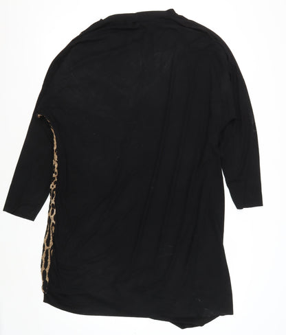 Alba Monti Women's Black Animal Print Dress 10-12